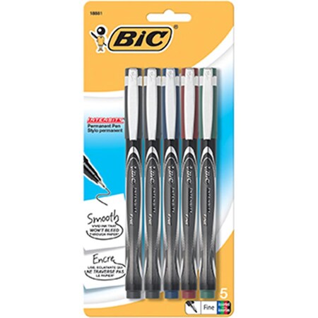 Bic Bic Usa Inc Bicfpin51A Bic Intensity Marker Pen Assorted 5 BICFPIN51A